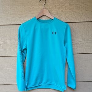 Under Armor Green Fleece Lined Long Sleeve T-shirt Boys Youth XL